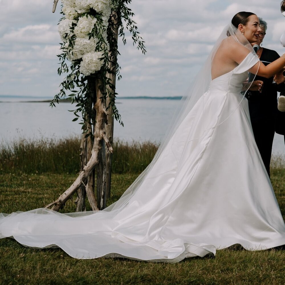 Alyne by Rita Vinieris Mackenzie Satin Wedding Dress - Picture 6 of 7